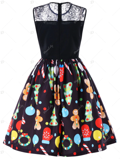 Colorful dress with Christmas Print, DRESSPRO