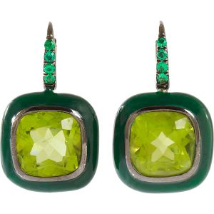 Emerald-like Drop Earrings 