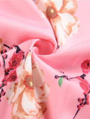 Розова рокля с флорални мотиви DRESSPRO