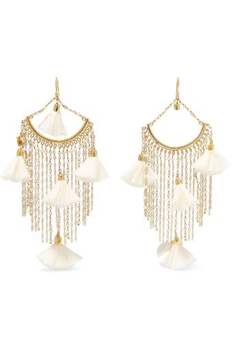 Gold earrings with pearls VODRICH