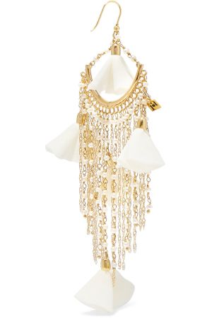 Gold earrings with pearls VODRICH