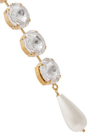 Hand made gold earrings with crystals VODRICH