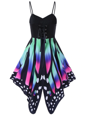Butterfly Shape Print  dress, DRESSPRO